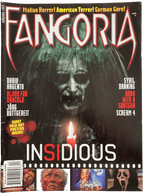 Fangoria Magazine #302 - includes giant poster! cover featuring horror film Insidious with candle-lit eerie face and vintage grindhouse style.