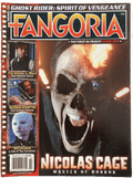 Fangoria Magazine #310 cover featuring Nicolas Cage as a flaming skull figure from Ghost Rider: Spirit of Vengeance