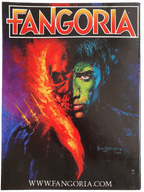 Fangoria Magazine #310 cover featuring a fiery skull face merging with a green-tinted man's face and dark background.