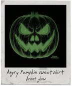 Angry Pumpkin sweatshirt - glows in the dark!