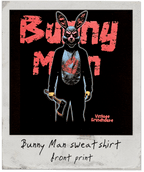 Bunny Man Sweatshirt - glows in the dark!