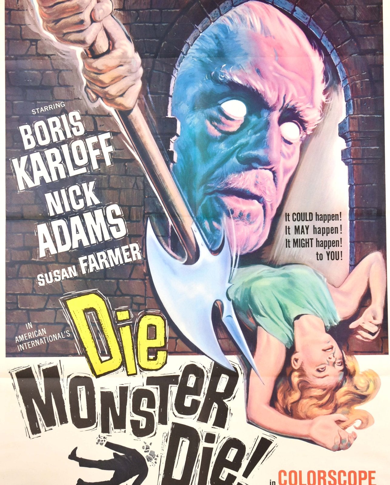 Die Monster Die ORIGINAL theatrical one-sheet (27"x41")