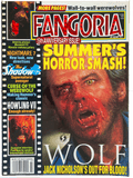 Fangoria Magazine #134 15th Anniversary Issue cover with bloody Jack Nicholson from Wolf and vintage horror headlines