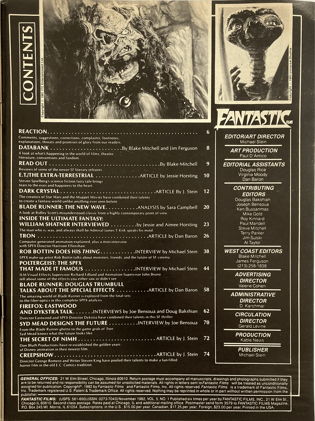 Fantastic Films (Nov. 1982)