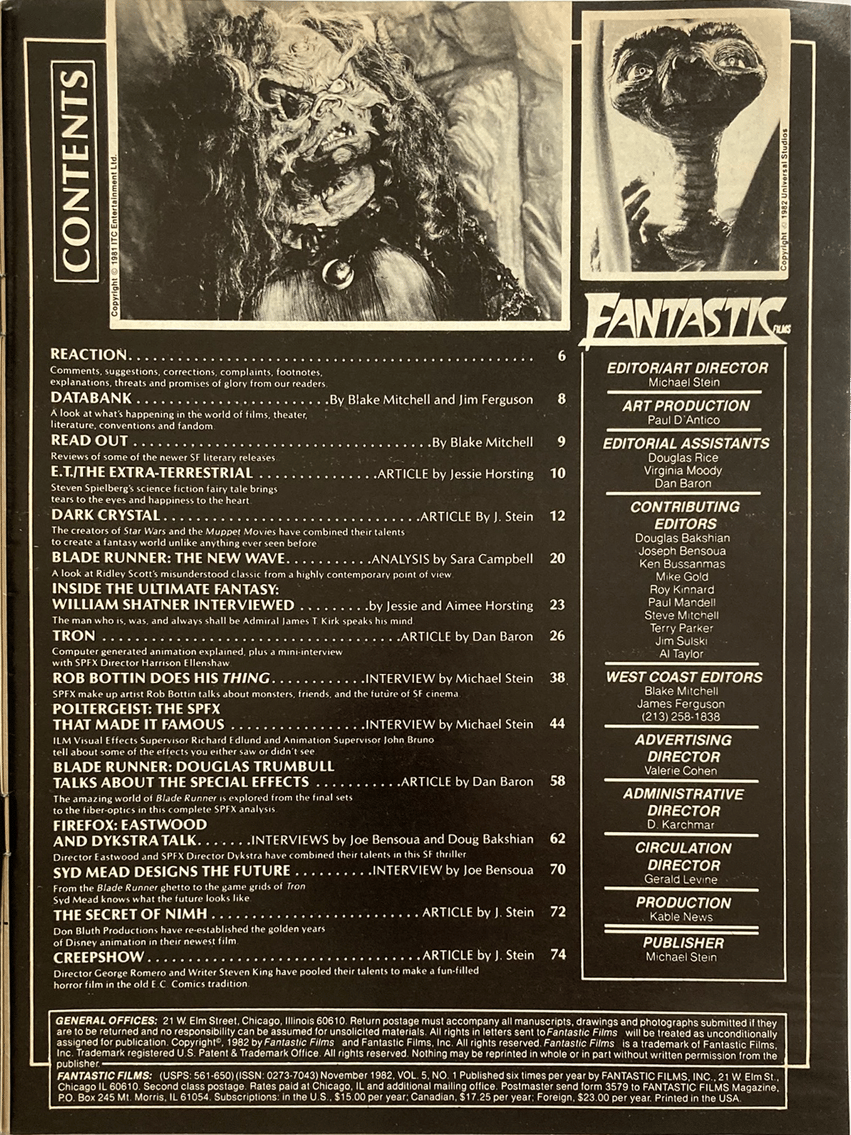Fantastic Films (Nov. 1982)