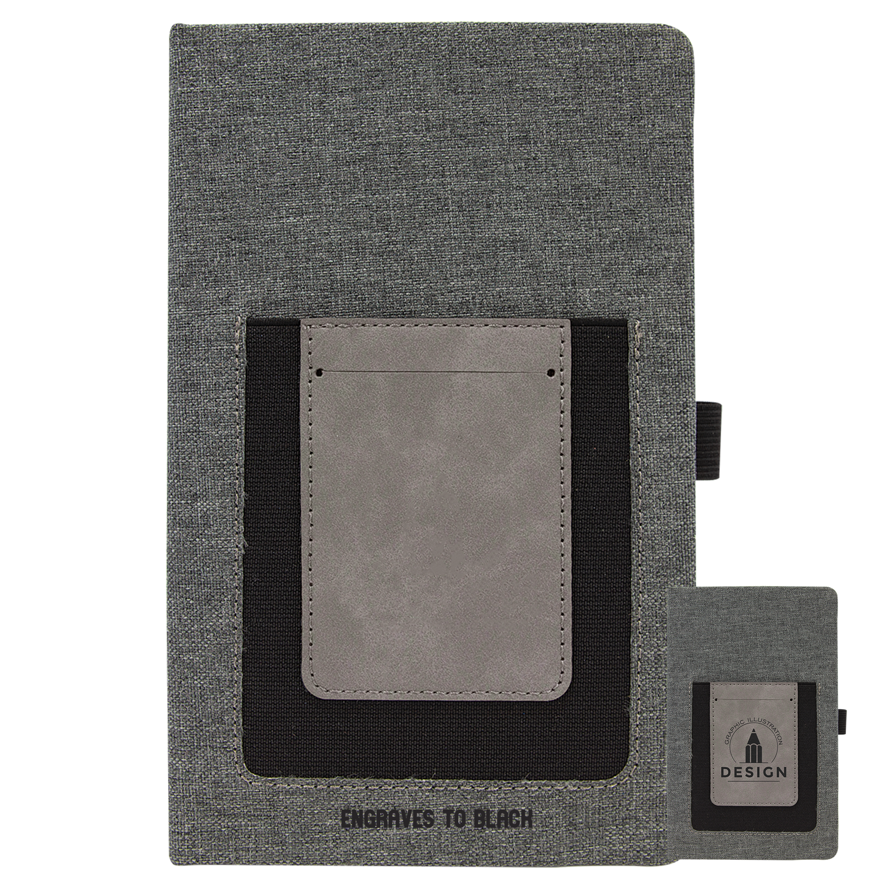 Leatherette Journal with Cell/Card Slot