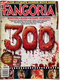 Fangoria Magazine #300 cover with blood-dripping 300 text, horror movie monsters, and vintage grindhouse style elements
