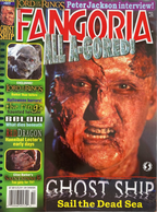 Fangoria Magazine #217 cover featuring gruesome horror makeup and promos for Ghost Ship and Lord of the Rings interviews