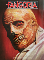 Fangoria Magazine #314 cover featuring a grotesque vintage grindhouse horror face with textured skin and a dark background
