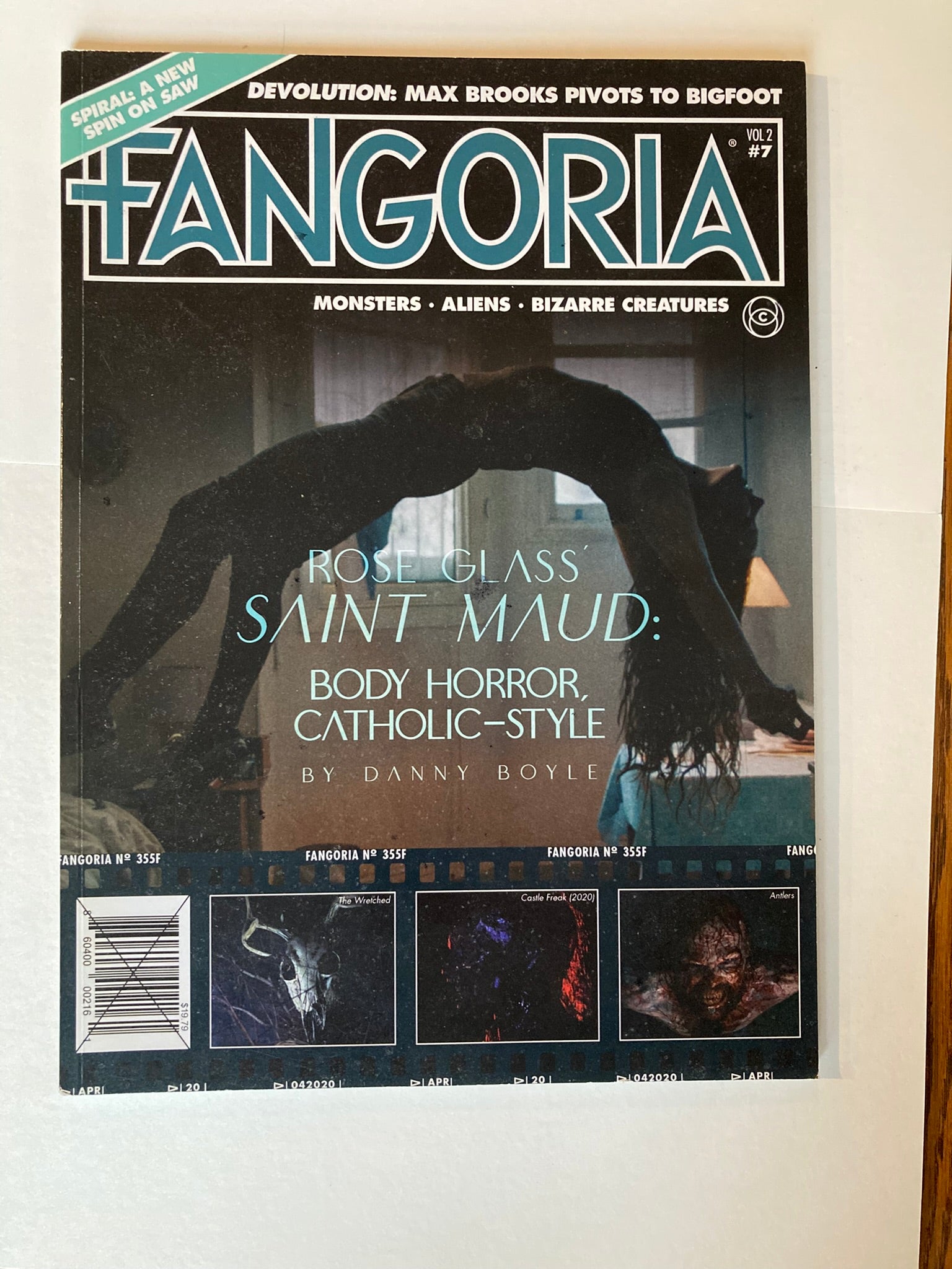 Fangoria Vol. 2 #7 Special Subscriber 2 Sided Cover showing eerie horror scene with shadowed figure and film strip detail