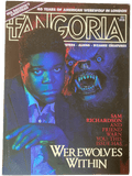Fangoria Vol. 2 #12 Special Subscriber Werewolves Within Cover showing actor Sam Richardson with a snarling werewolf face nearby