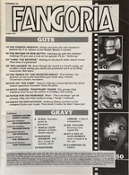 Fangoria Magazine #66 cover page from August 1987 featuring horror film articles and vintage grindhouse style content.