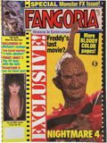 Fangoria Magazine #77 featuring Nightmare 4 Freddy Krueger and horror film special effects coverage with vibrant yellow cover.