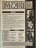 Fangoria Magazine #76 cover from August 1988 featuring horror film listings and classic black and white imagery.