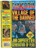 Fangoria Magazine #143 cover featuring Village of the Damned with eerie children and horror film headlines.