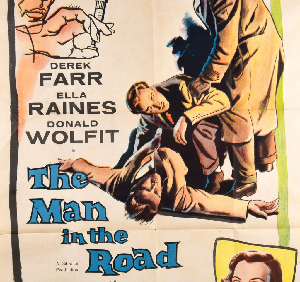 The Man in the Road ORIGINAL theatrical one-sheet (27"x41")