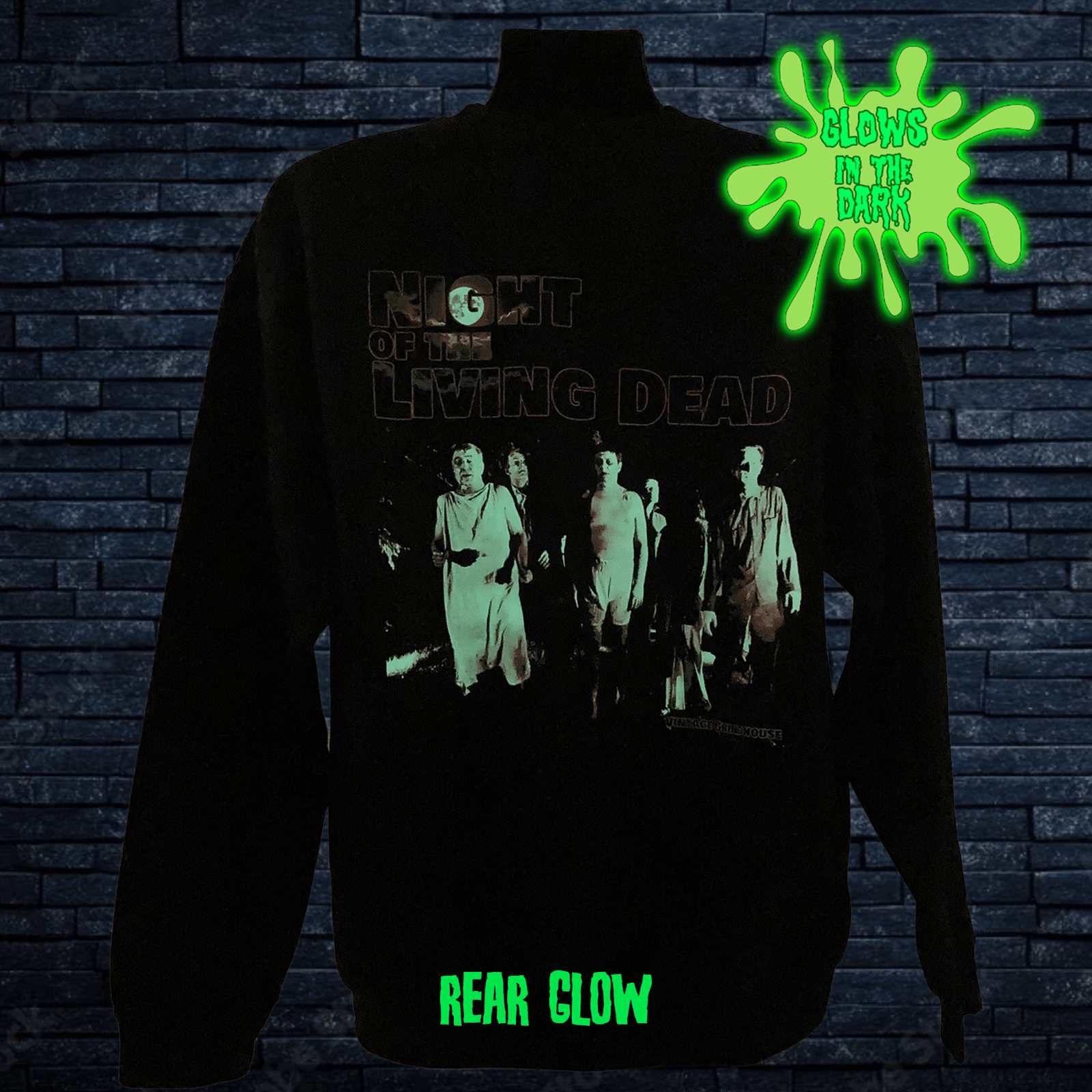 Night of the Living Dead sweatshirt - glows in the dark!