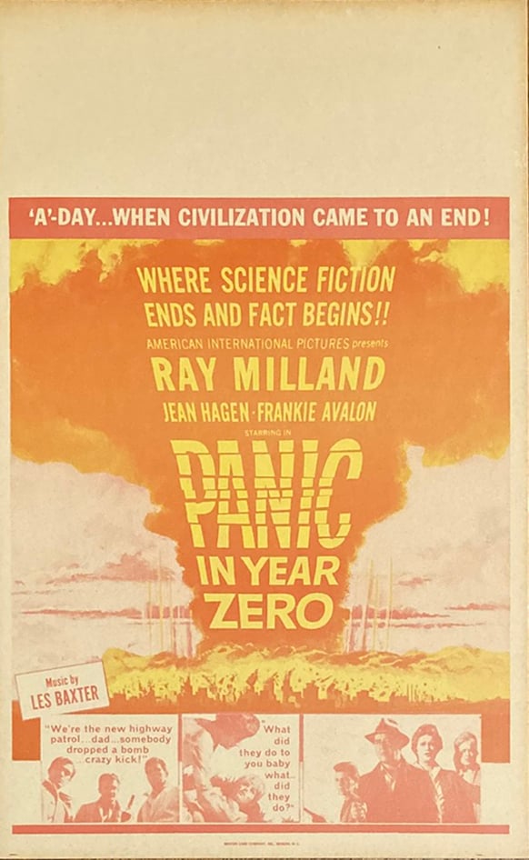 Panic in Year Zero (1962) window card (14"x22")