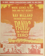 Panic in Year Zero (1962) window card (14"x22")