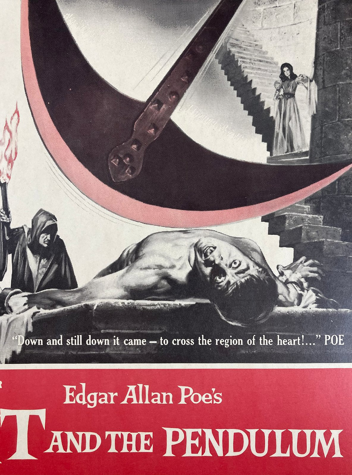 The Pit and the Pendulum 1961 window card (14"x22")
