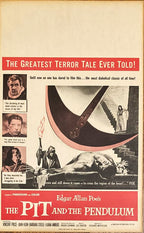 The Pit and the Pendulum 1961 window card (14"x22")