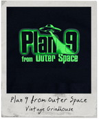 'Plan 9 from Outer Space' logo in green on a black background.