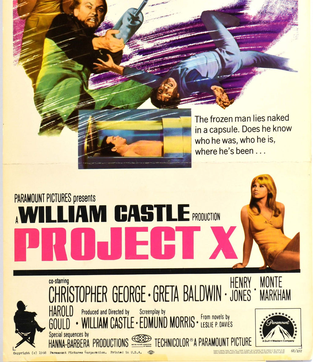Project X (1968) ORIIGINAL theatrical  insert (14"x36")
