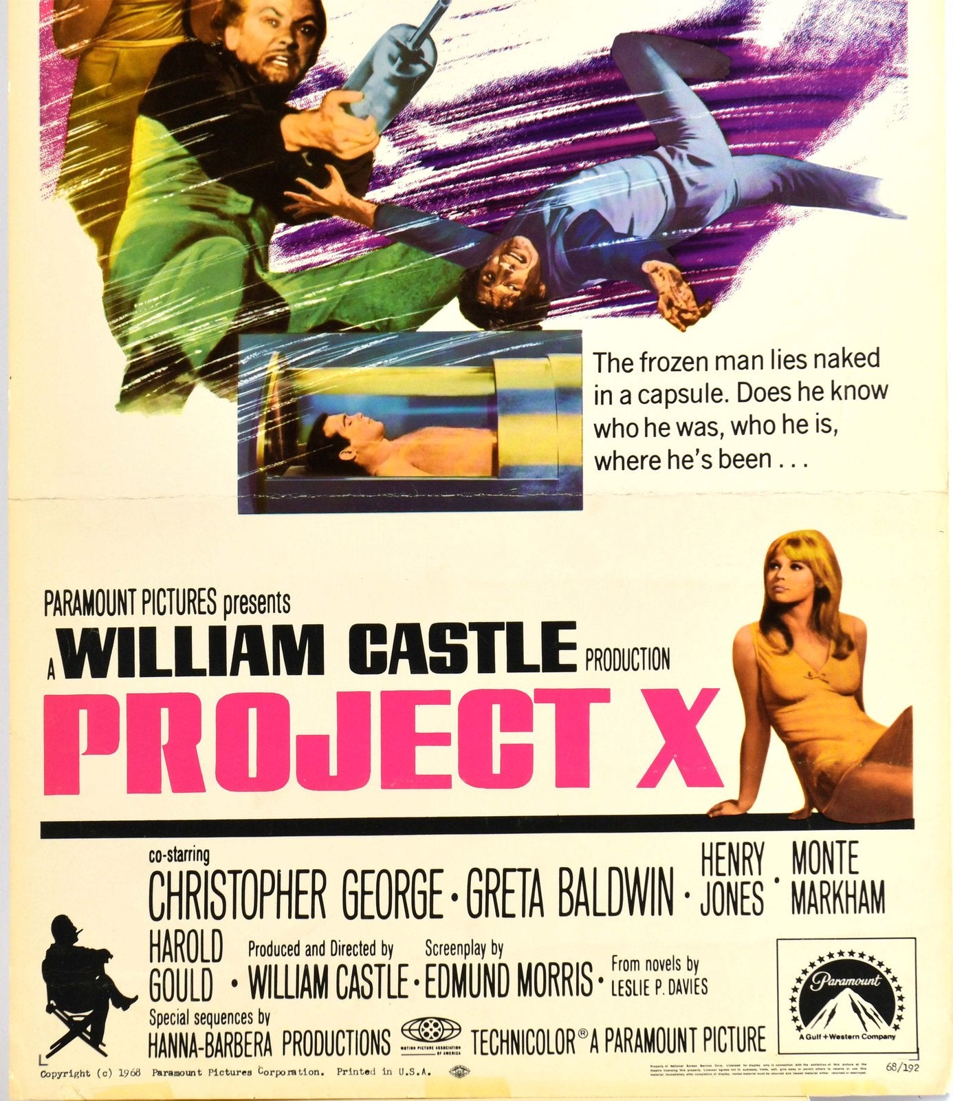 Project X (1968) ORIIGINAL theatrical  insert (14"x36")