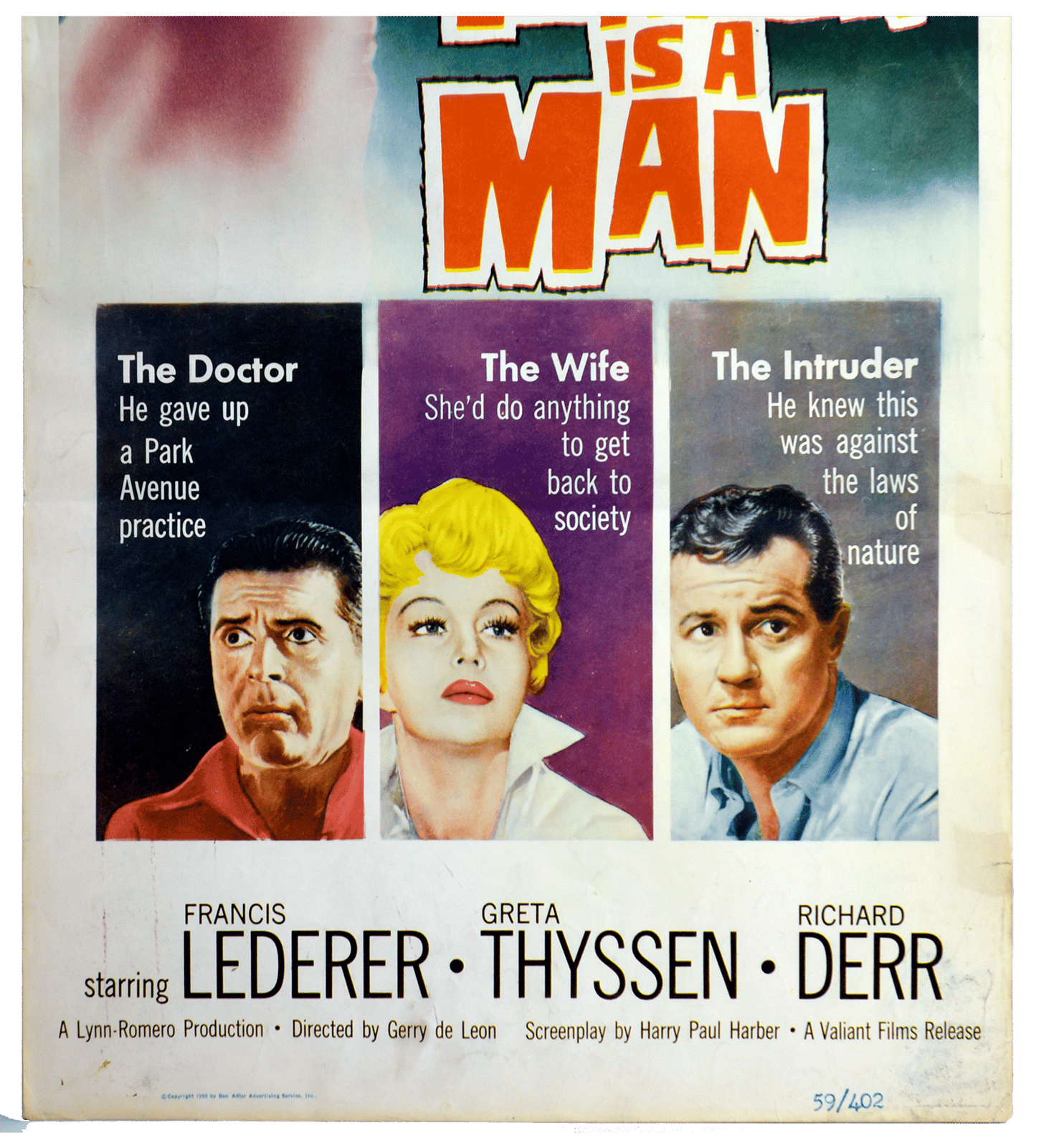 Terror is a Man original theatrical insert