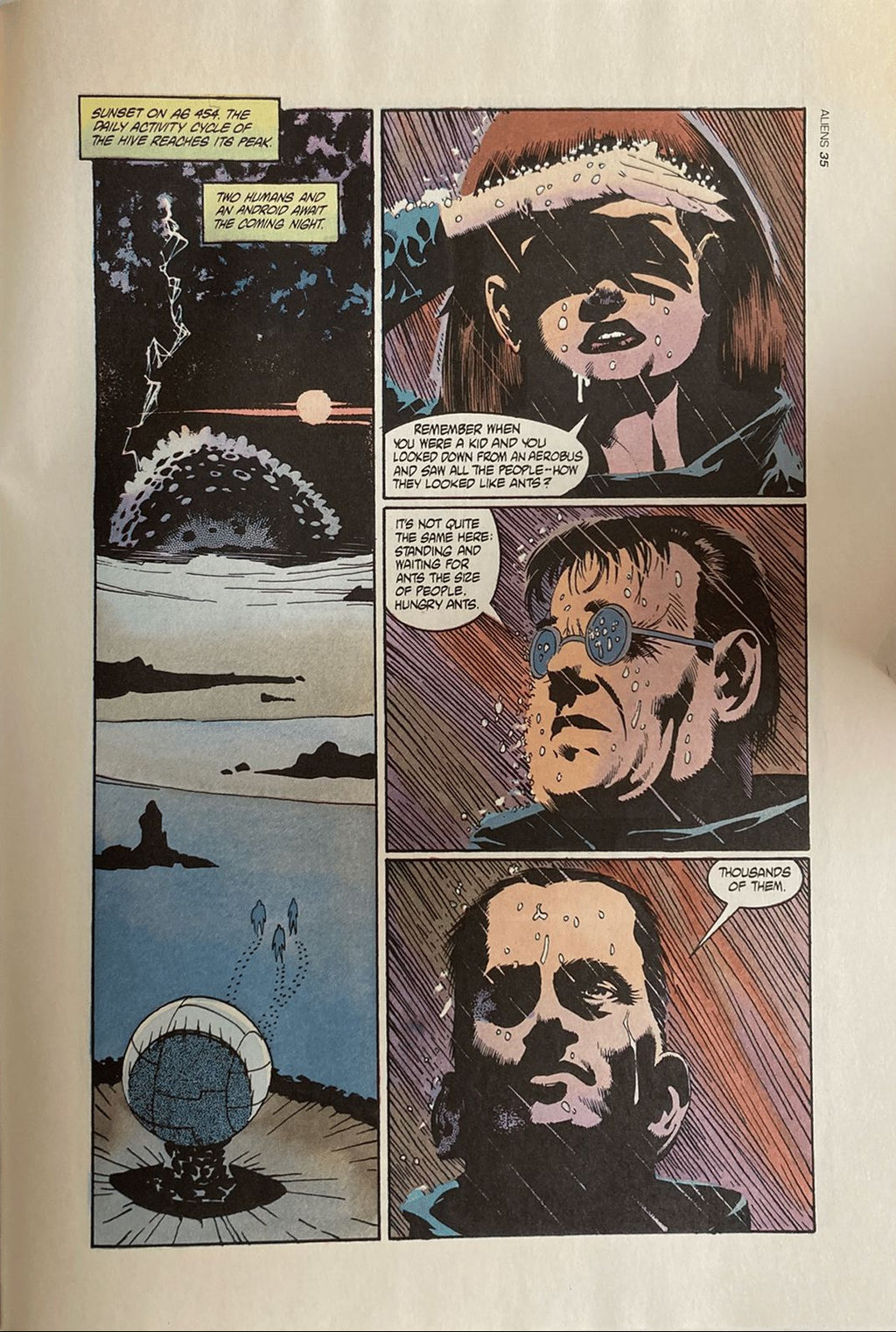 Comic book page with multiple panels featuring a character and various elements.