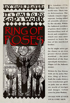 Promotional poster for 'Ring of Roses' with text and illustrations.