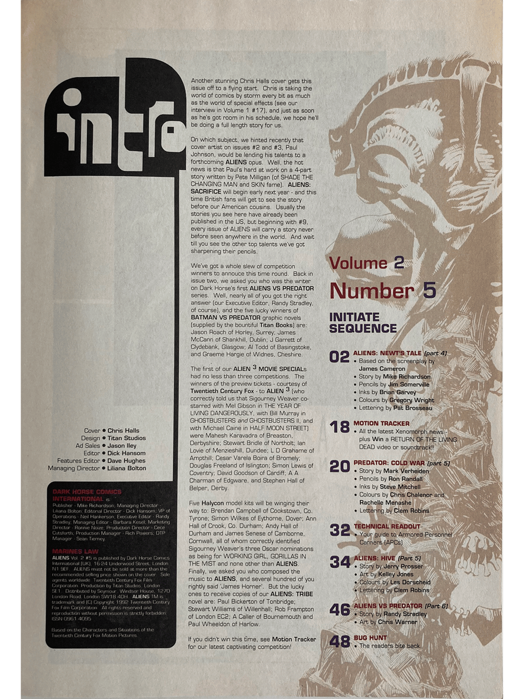 Vintage magazine or book page with text and a logo on a beige background