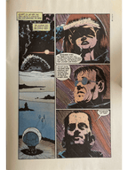 Comic book page with various panels featuring a character and an asteroid.