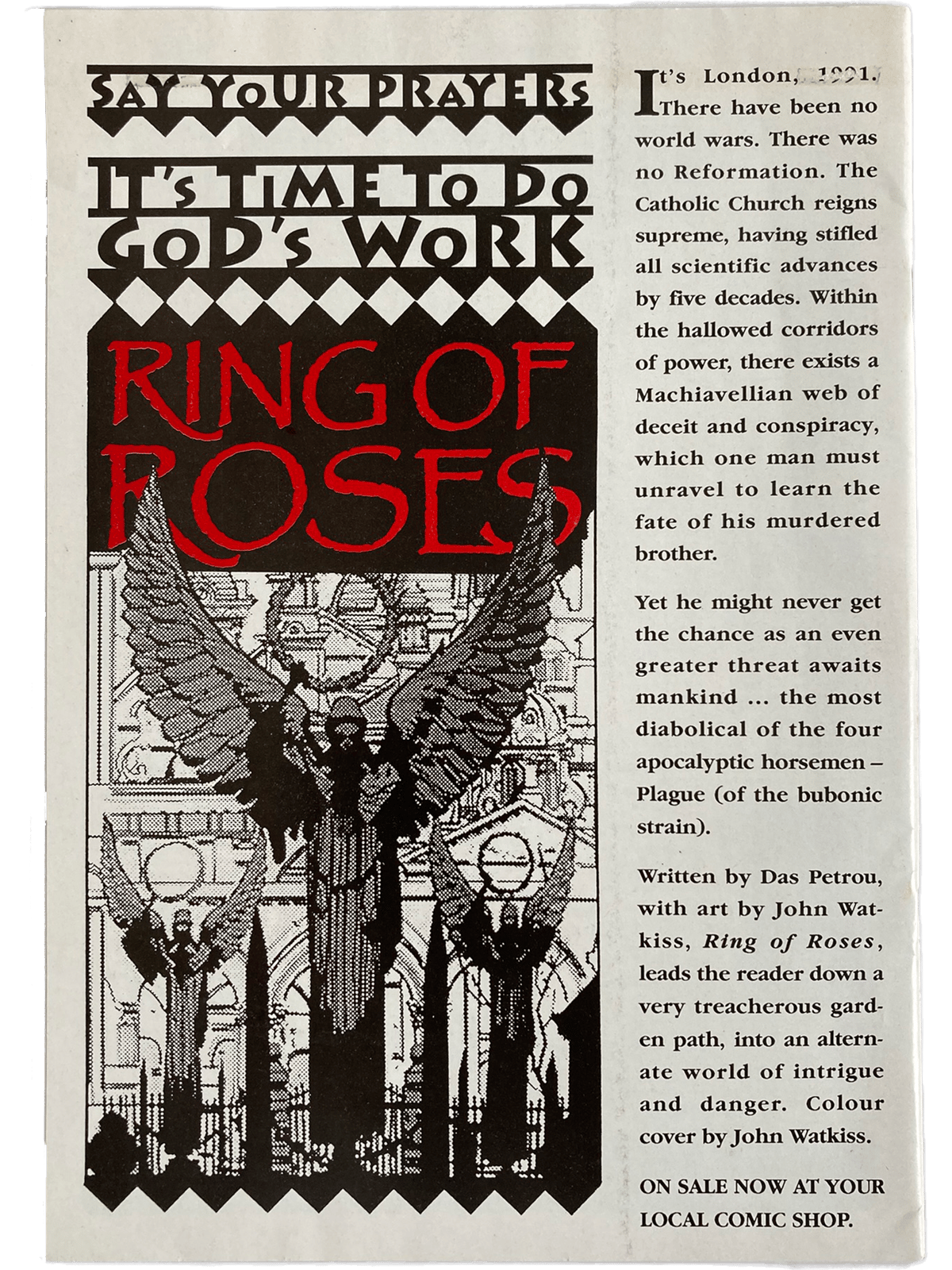 Book cover of 'Ring of Roses' with text and illustrations on a white background