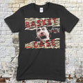 Black t-shirt featuring distressed wood plank graphic with screaming face and red Basket Case text on front