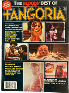 Cover of 'The Bloody Best of Fangoria' magazine with horror-themed images and text.
