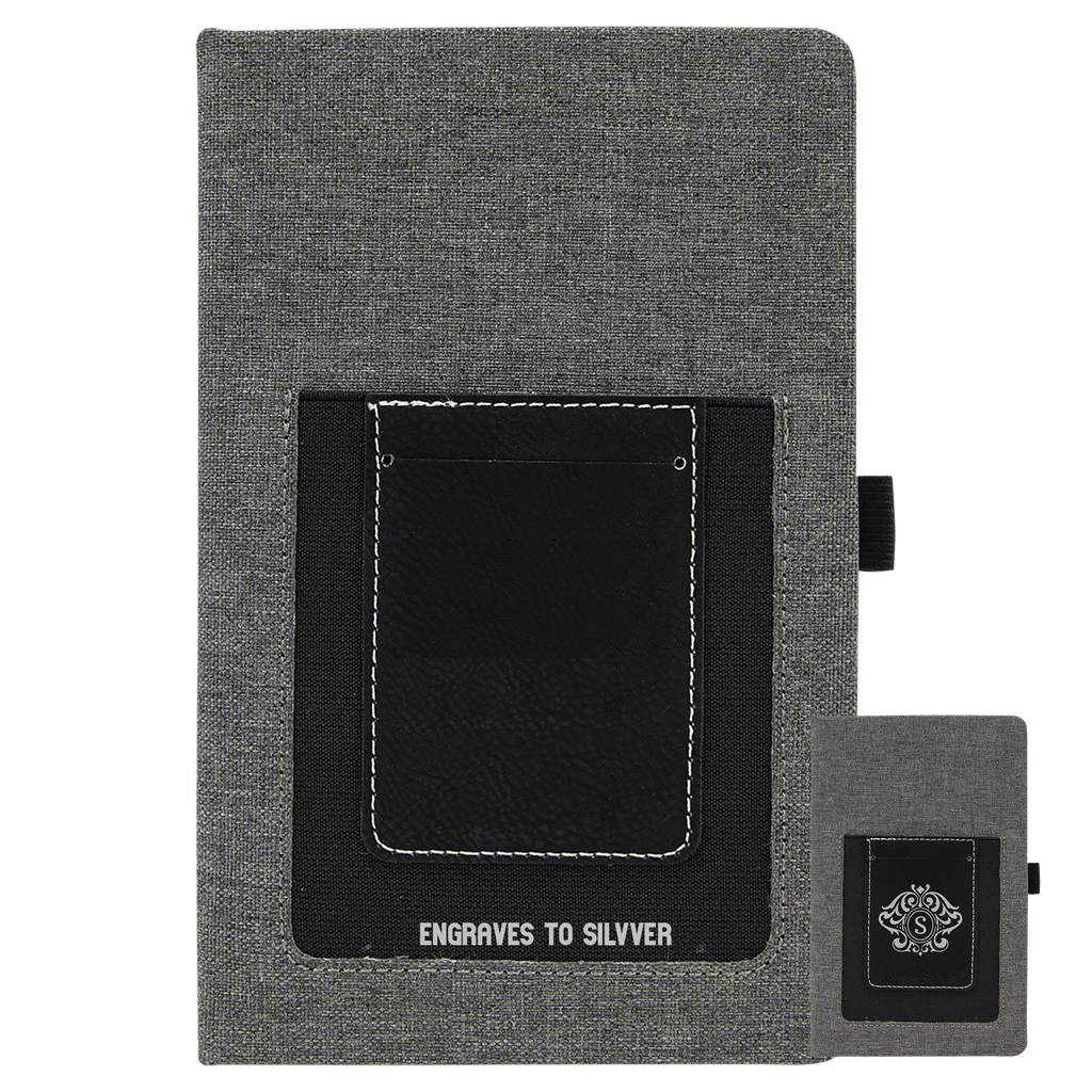 Leatherette Journal with Cell/Card Slot