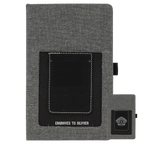 Leatherette Journal with Cell/Card Slot