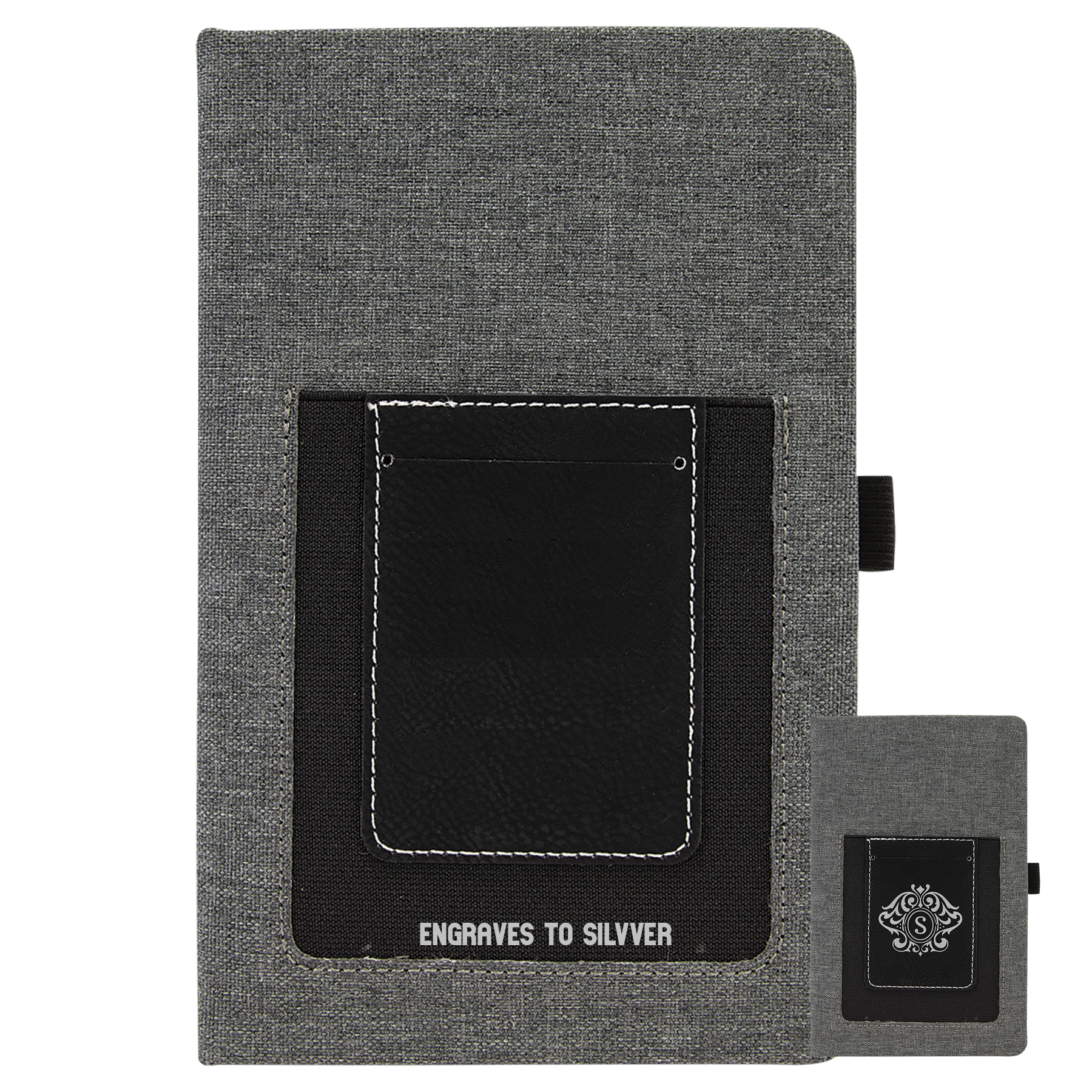 Leatherette Journal with Cell/Card Slot
