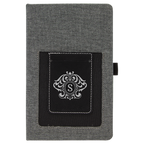 Leatherette Journal with Cell/Card Slot
