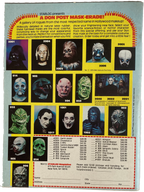 Back of a Starlog magazine featuring Don Post mask models and pricing.