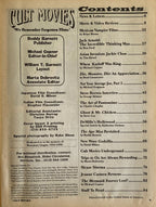 Table of contents page for a magazine titled 'Cult Movies' with text and layout.