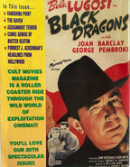 Vintage movie poster for 'Black Dragons' featuring Bela Lugosi, Joan Barclay, and George Pembroke.