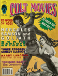 Magazine cover titled 'Cult Movies' featuring Hercules, Samson, and Goliath with promotional text.
