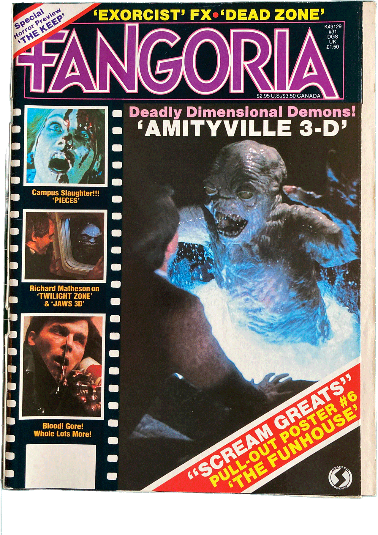 Fangoria Magazine #31 featuring Amityville 3D, Pieces, The Keep and more!