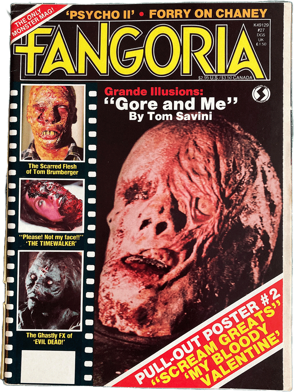 Fangoria Magazine #27 featuring Tom Savini, Grande Illusions, Evil Dead, Time Walker.