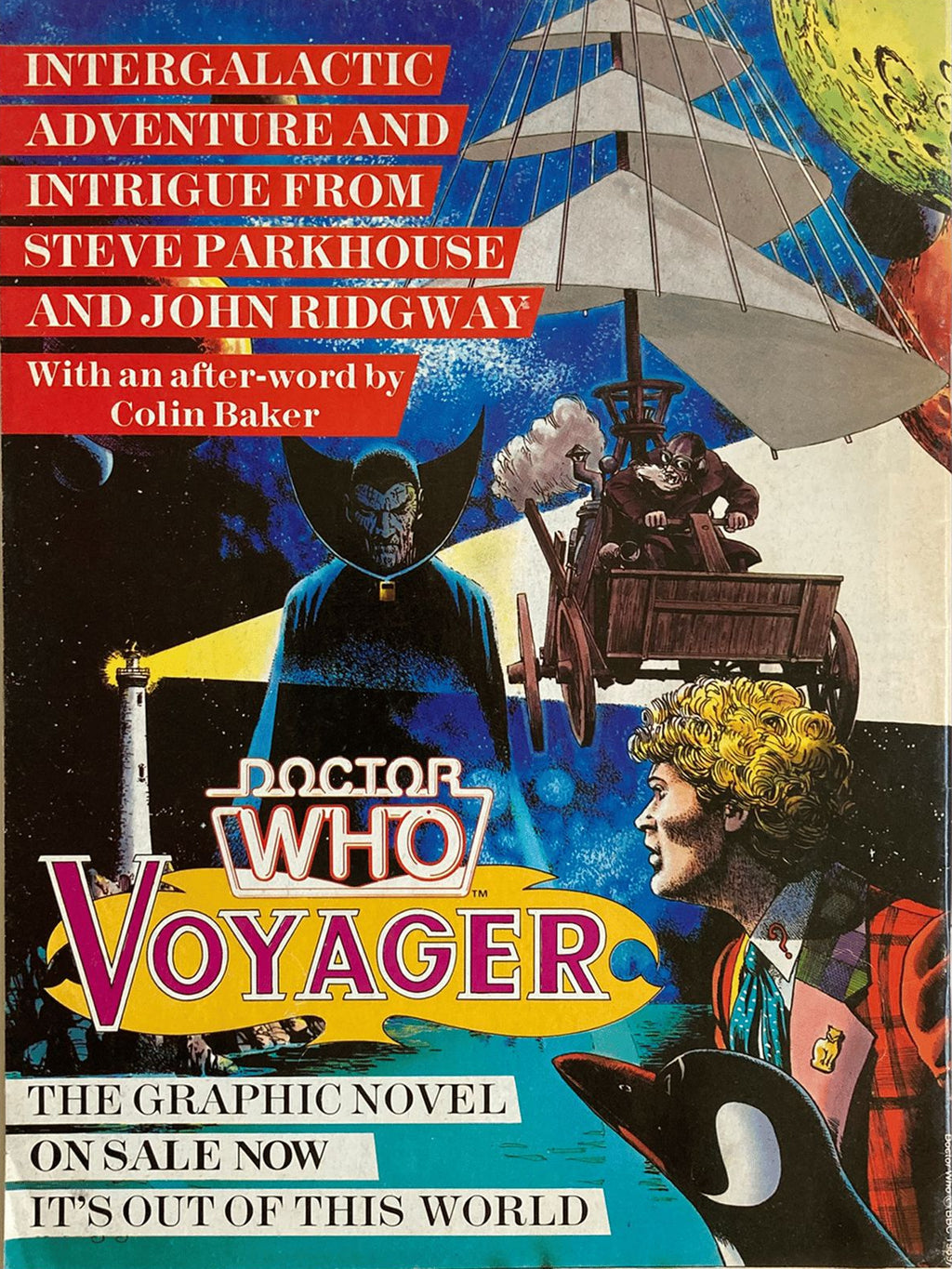 Book cover of 'Doctor Who Voyager' with space-themed artwork and characters.