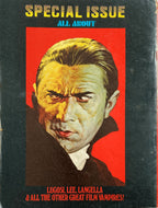 Book cover with a portrait of a man on a red background, featuring text about film vampires.