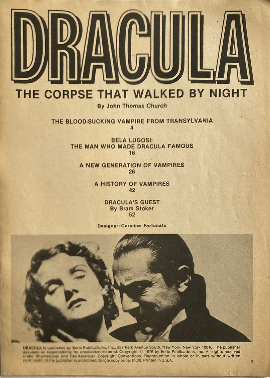 Vintage 'Dracula' book cover with text and images of a man and woman.