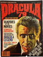 Cover of 'Dracula 1799' magazine featuring a vampire with green skin and a text overlay.